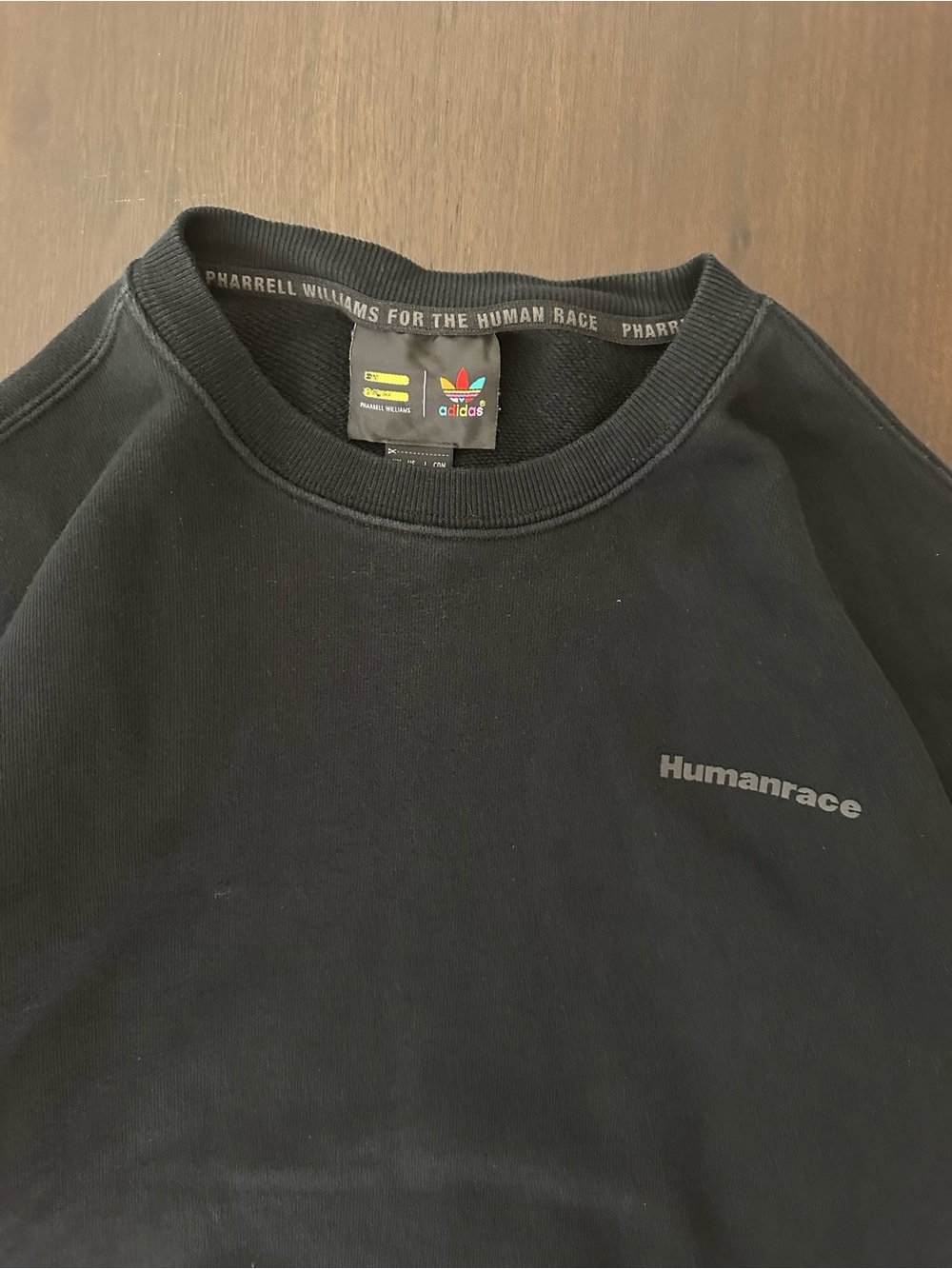 Adidas Pharrell Williams Humanrace Crewneck Sweatshirt Black Pullover Size M